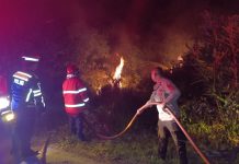 Peristiwa Kebakaran Lahan Warnai Malam di Sungai Undang