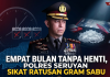 Empat Bulan Tanpa Henti, Polres Seruyan Sikat Peredaran Sabu Ratusan Gram