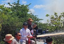 Bupati Pulpis Turun Langsung ke Lapangan, Ikut Padamkan Karhutla di Desa Tumbang Nusa