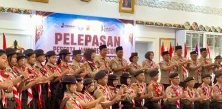 Wabup Pulpis Hadiri Pelepasan Kontingen Kwarda Kalteng yang Ikuti Jambore Nasional di Palangka Raya