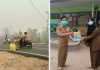 Cegah Dampak Kabut Asap, Puskesmas Kuala Pembuang II Bagikan Ribuan Masker dan Vitamin Gratis