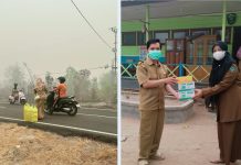 Cegah Dampak Kabut Asap, Puskesmas Kuala Pembuang II Bagikan Ribuan Masker dan Vitamin Gratis